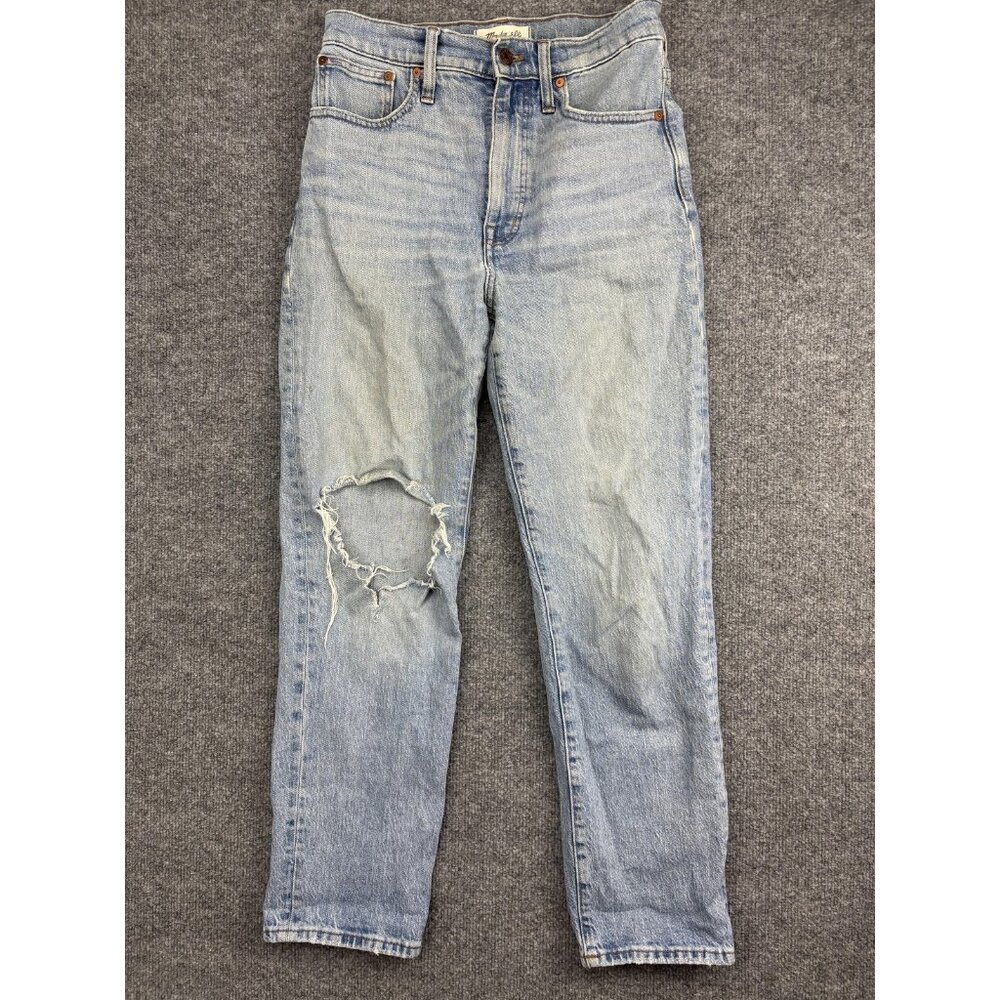 Madewell The Perfect Vintage Straight Jeans Womens 26 Distressed Denim Pants